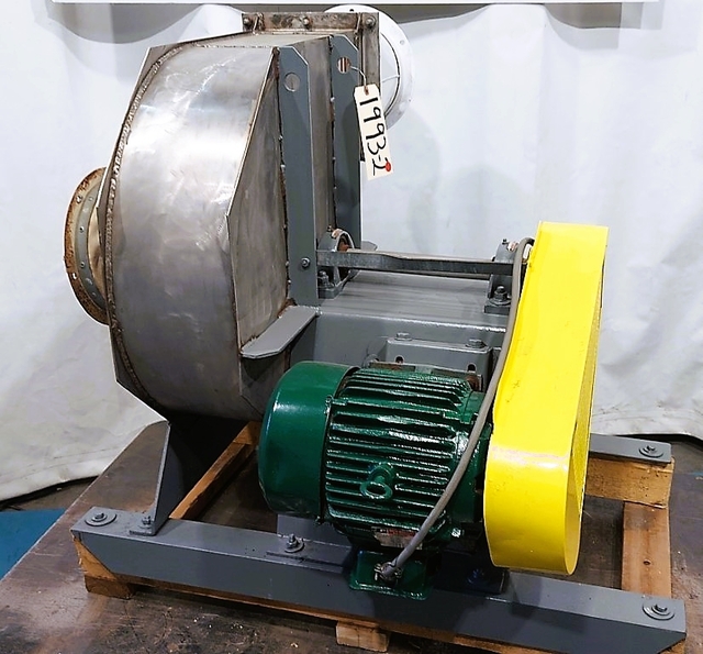 Illinois Blower #9MH, material handling fan, Stainless steel air stream contact parts, 10 HP - Image 4