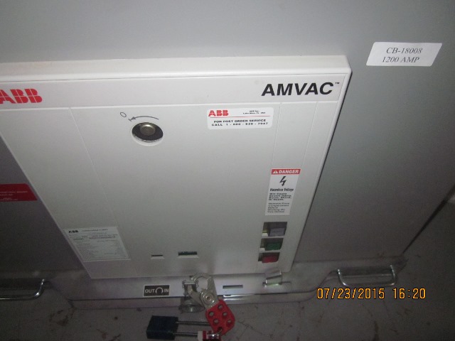 1200 Amp, ABB, AMVAC, 4760 Volts, 2009, ELECTRICALLY OPERATED, UNUSED:1 - Image 1