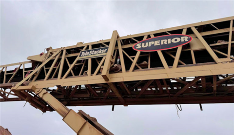 30" wide x 170' long, Superior #F30X170TSSA, stacking belt conveyor, 2016 - Image 4