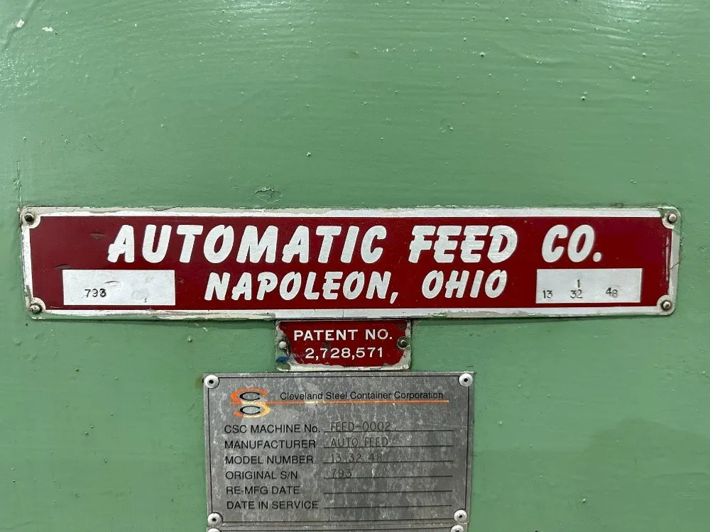 48" x 14" gauge Automatic Feed #13-32-48, Roll Straightener Leveler, 6 Over 7, Exit/Entry Pinch Rolls - Image 3