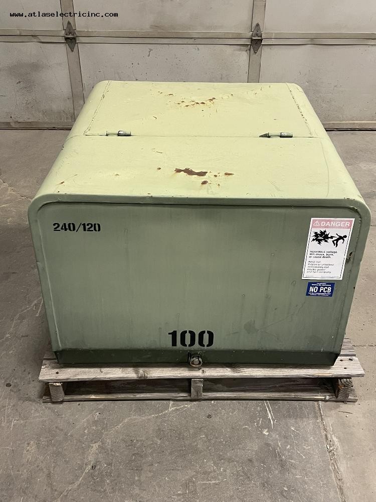 100 KVA 13200Y/7620 Primary, 120/240 Secondary, General Electric, oil filled padmount transformer, 1-phase - Image 3
