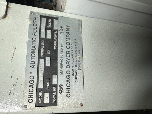 2-Lane Chicago Dryer #S-10-2000, folder, 480 V., 3.65 Amps - Image 9