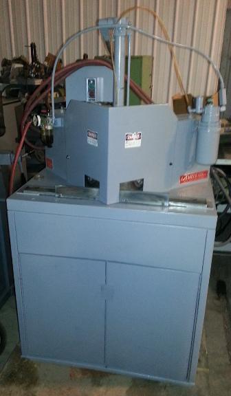 Letarte Company #EM11KA, Double Mitre Saw, two 1-1/2 HP motors, 3450 RPM, 230/460, 3 phase, pedal, coolant - Image 1