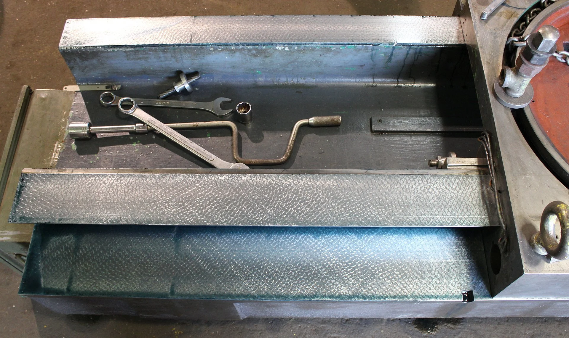 vertical turret lathe rail & turret assembly, Webster & Bennett #72 - Image 6