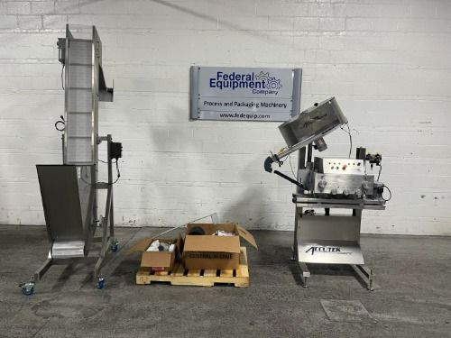 Accutek #AVF-10, Bottle Liquid Filling Line, 10-Head, 100 bottles/min., 42" diameter Feed Table, 15" - Image 3