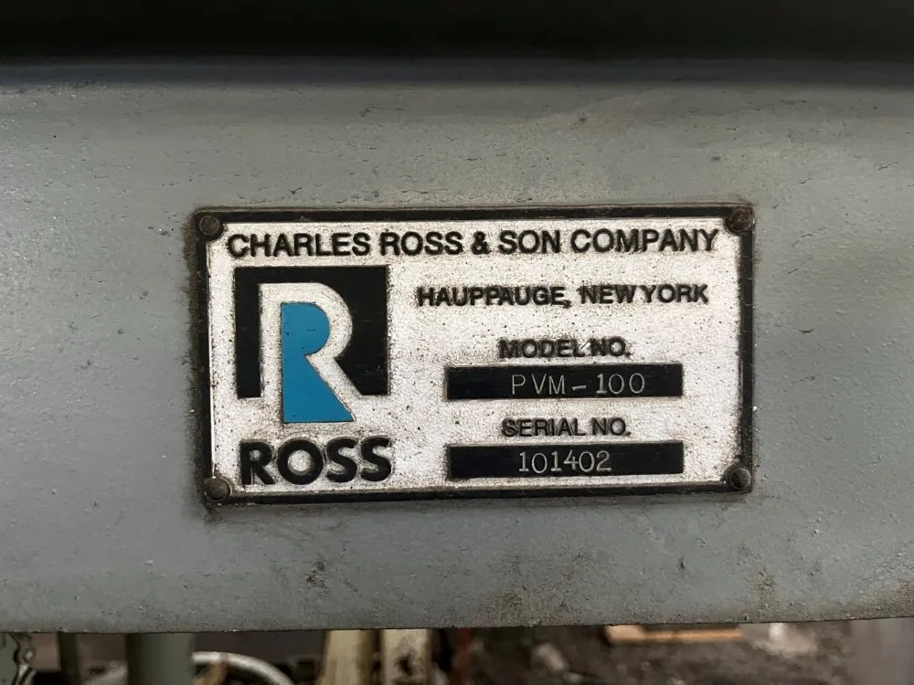 Ross #PVM-100, Triple Motion Vacuum Mixer, Stainless Steel, 100 gallon, 1.5" max width, 10" Feed length - Image 6