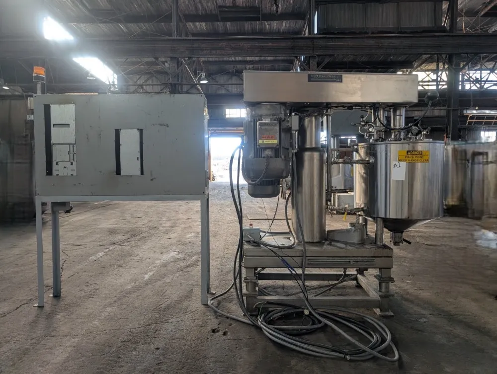 50 gallon Scott Turbon #DAV-50, Planetary Mixer, Stainless Steel, 36 psi @ 210 F Jacket, 20 HP, 1996 - Image 4