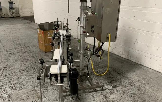 Per-Fil #Micro-SCW, loss in weight powder fill, 1-Head, 10-15 CPM, 96" L Bottle Conveyor, 120 V, 2012 - Image 3