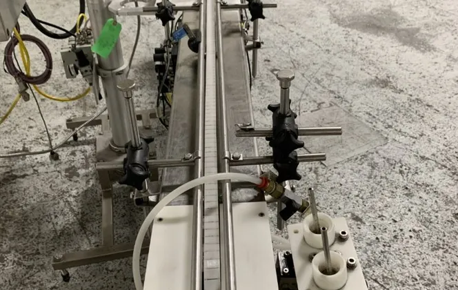 Per-Fil #Micro-SCW, loss in weight powder fill, 1-Head, 10-15 CPM, 96" L Bottle Conveyor, 120 V, 2012 - Image 6
