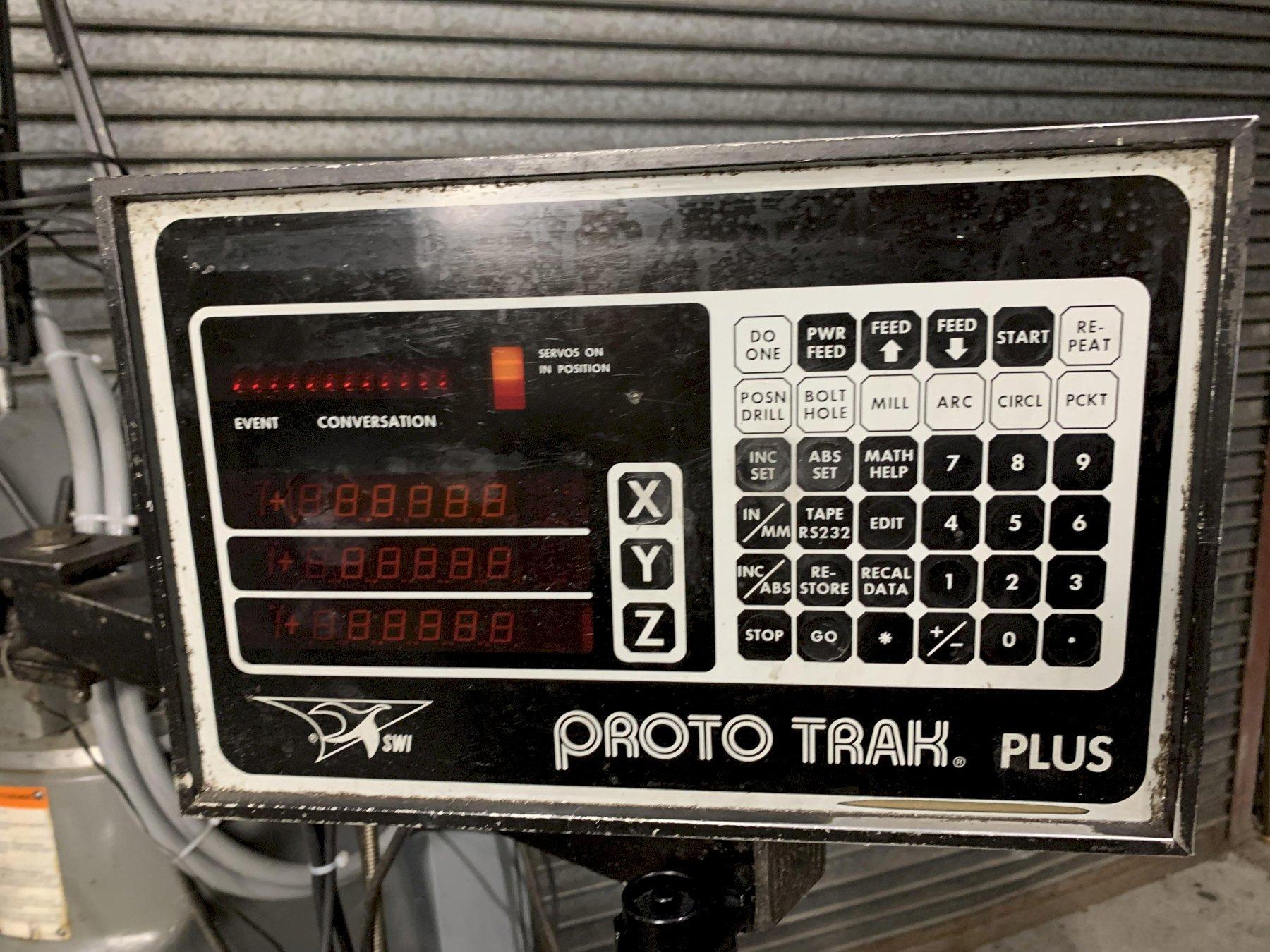 Bridgeport #Series-I ProtoTrak Plus CNC milling machine, 9" x42" table, 2 HP, 1988 - Image 5