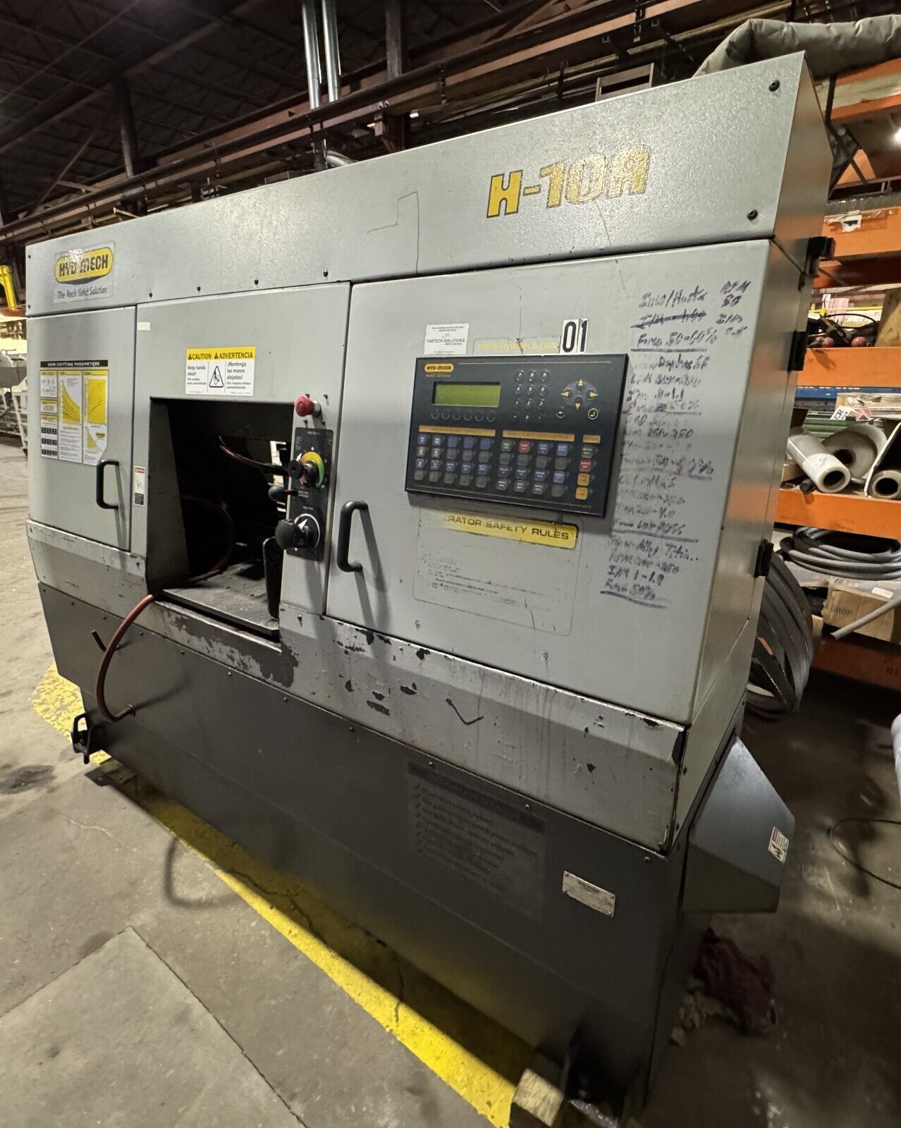 10" x 10" Hyd-Mech #H-10A, horizontal bandsaw, automatic, 5 HP, 1.25" width x 150" L - Image 1