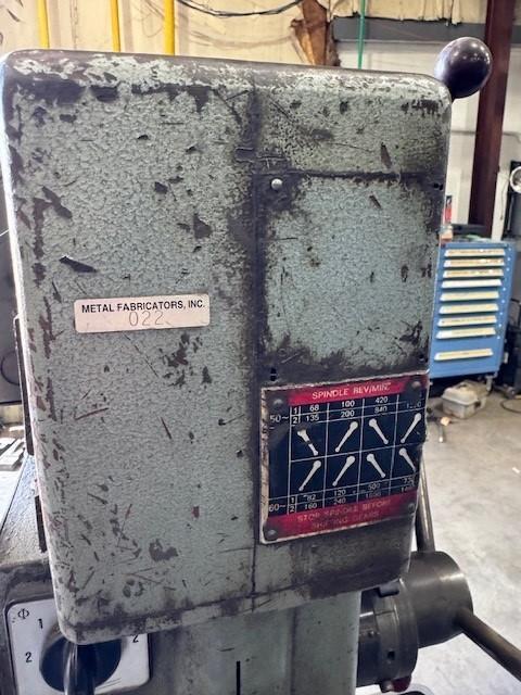 10" Boice Crane Wilton #20600, Drill Press, 8 speed 120-1640 RPM, 17.25" x 21" table, w/ t-slot, Jacobs drill - Image 8