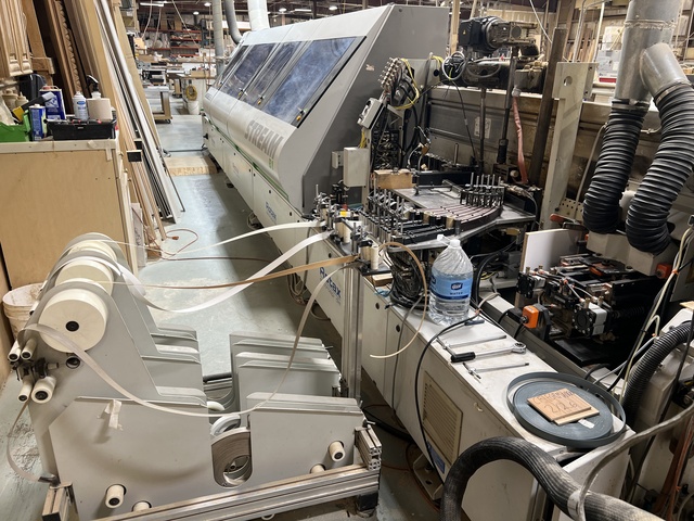 Biesse #Stream-B1-9.0, edgebander, 0.4-15mm edge thick capacity, 10-60mm panel thick, 100mm x 150mm min panel - Image 1