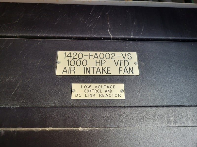 1000 HP Allen-Bradley, 7000A-A140DE-RPDTD, Powerflex 7000 VFD, insulated building, 4160 Volts - Image 3