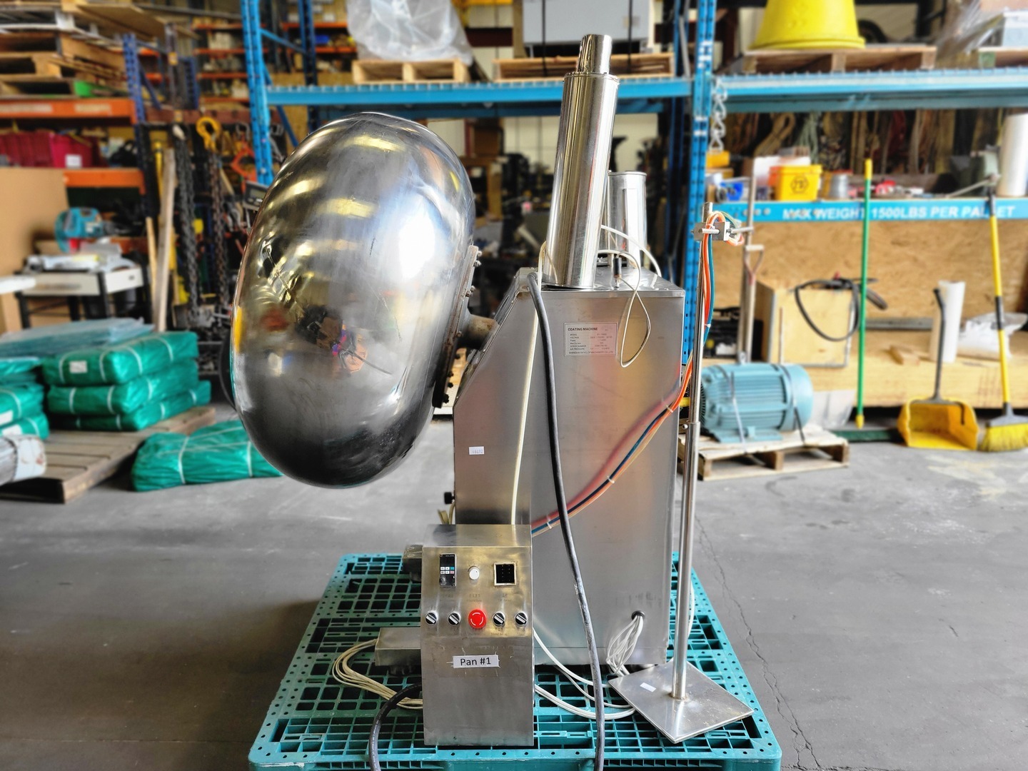 Shanghai Develop Machinery #BY-1000B, coating pan with hot air blower & spray dryer - Image 4
