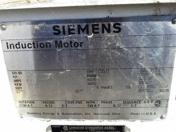 11667 GPM @ 1624' TDH, Sulzer #HSB, 14x14x23, split case pump, 3580 rpm, 2007 (4 available) - Image 3