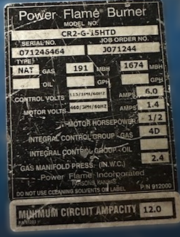 30 HP Hurst #CR2-G-15HTD, Boiler Low-Pressure Steam Boiler, nat gas Powerflame burner, 2012 - Image 5