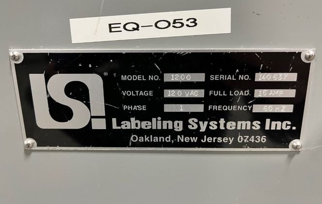 LSI #1200, Labeler, 1/6 HP, 28 RPM, 230 V - Image 1