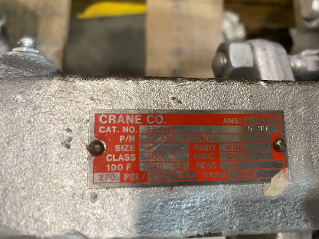 4" Crane #Class-400, steel manual ball valves, 1990, lot of 3 - Image 6