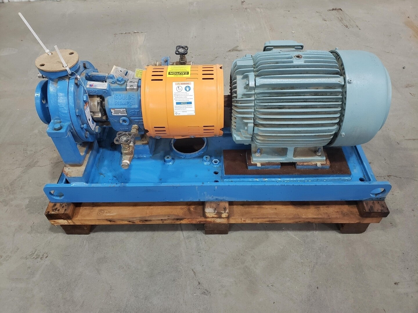 Goulds #HT96, pump assembly with 15 HP Teco Westinghouse motor, 80 GPM, 575 V., 2012 - Image 1