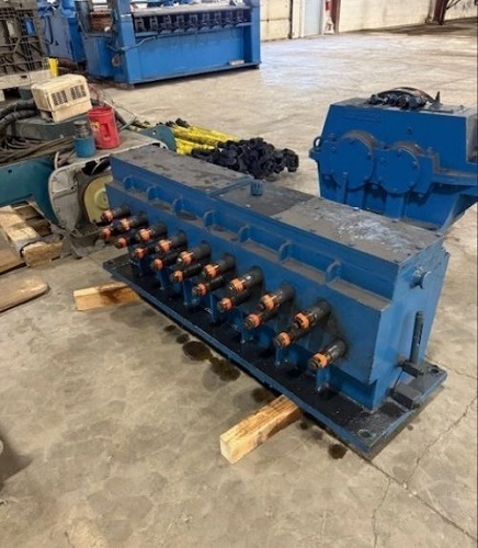96" x .25" DBI, 4-hi precision leveler, 19 work rolls, 3" roll diameter, motorized tilt, 2 gear boxes - Image 6