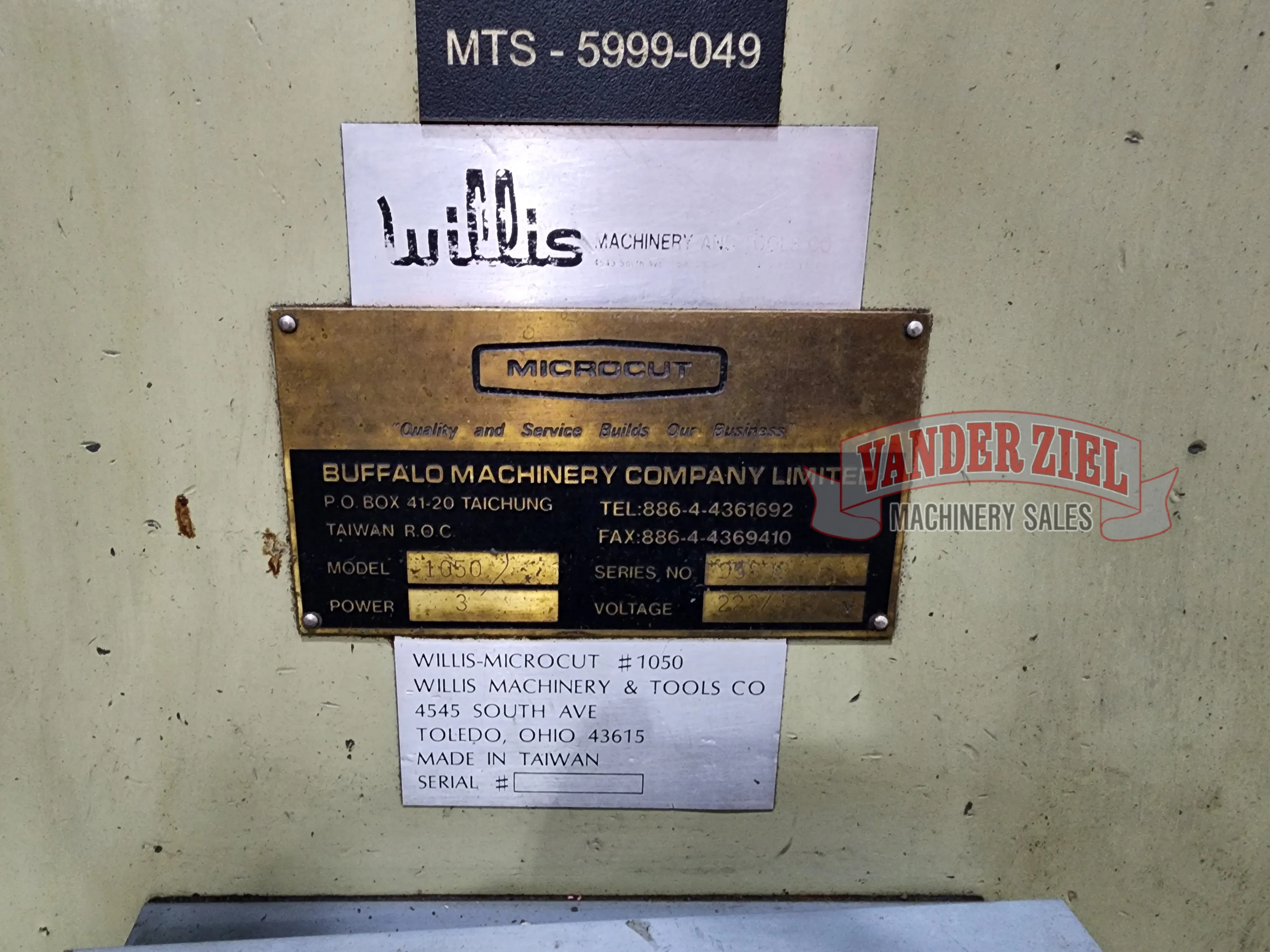 Willis #1050, vertical knee mill - Image 6