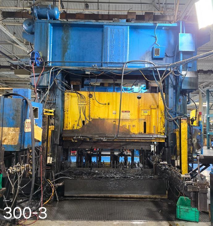 300 Ton, Minster #E2-300-96-42, straight side press, 12" stroke, 36" Shut Height, 60 SPM, vari-speed, 1977 - Image 1