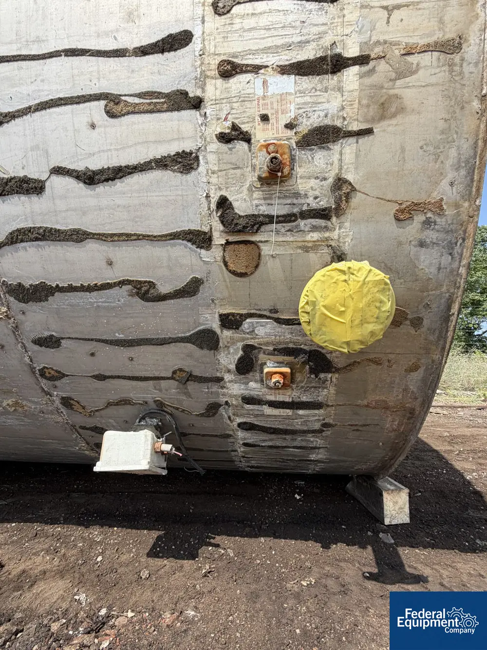 11000 gallon Stainless Steel Tank, 126" diameter x 216" straight side, cone top, flat bottom - Image 8