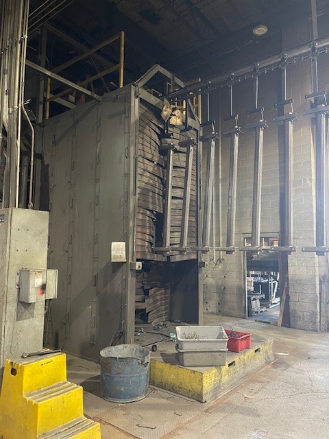 Wheelabrator shot blast machine w/ dust collector for sale - Image 1