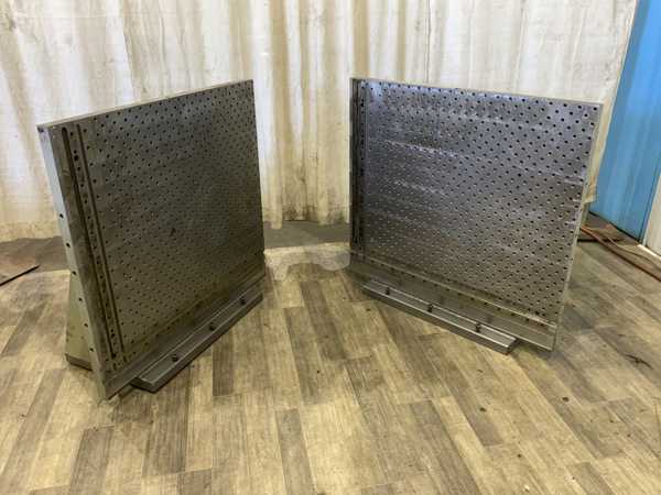 43-1/2" x 42" x 24" Drilled & tapped angle plates, 2-1/4" face thickness - Image 1