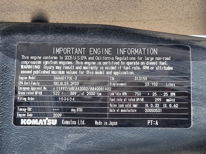 Komatsu #R624101AC01T2, SAA6D170E-3 engine, like new - Image 2