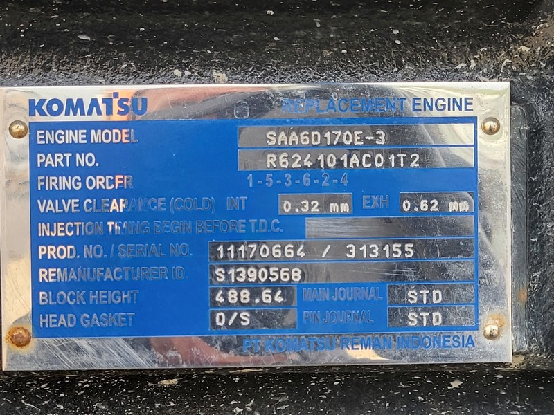 Komatsu #R624101AC01T2, SAA6D170E-3 engine, like new - Image 3