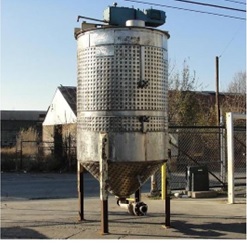 1100 gallon Will-Flow, Stainless steel vertical tank, jacketed, agitated, 150 psi, 1963 - Image 2