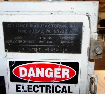 Alliance #Aquamaster-CB1400E, pass thru parts washer, full line, 12 gauge Stainless Steel, 480 V., 3 phase - Image 8