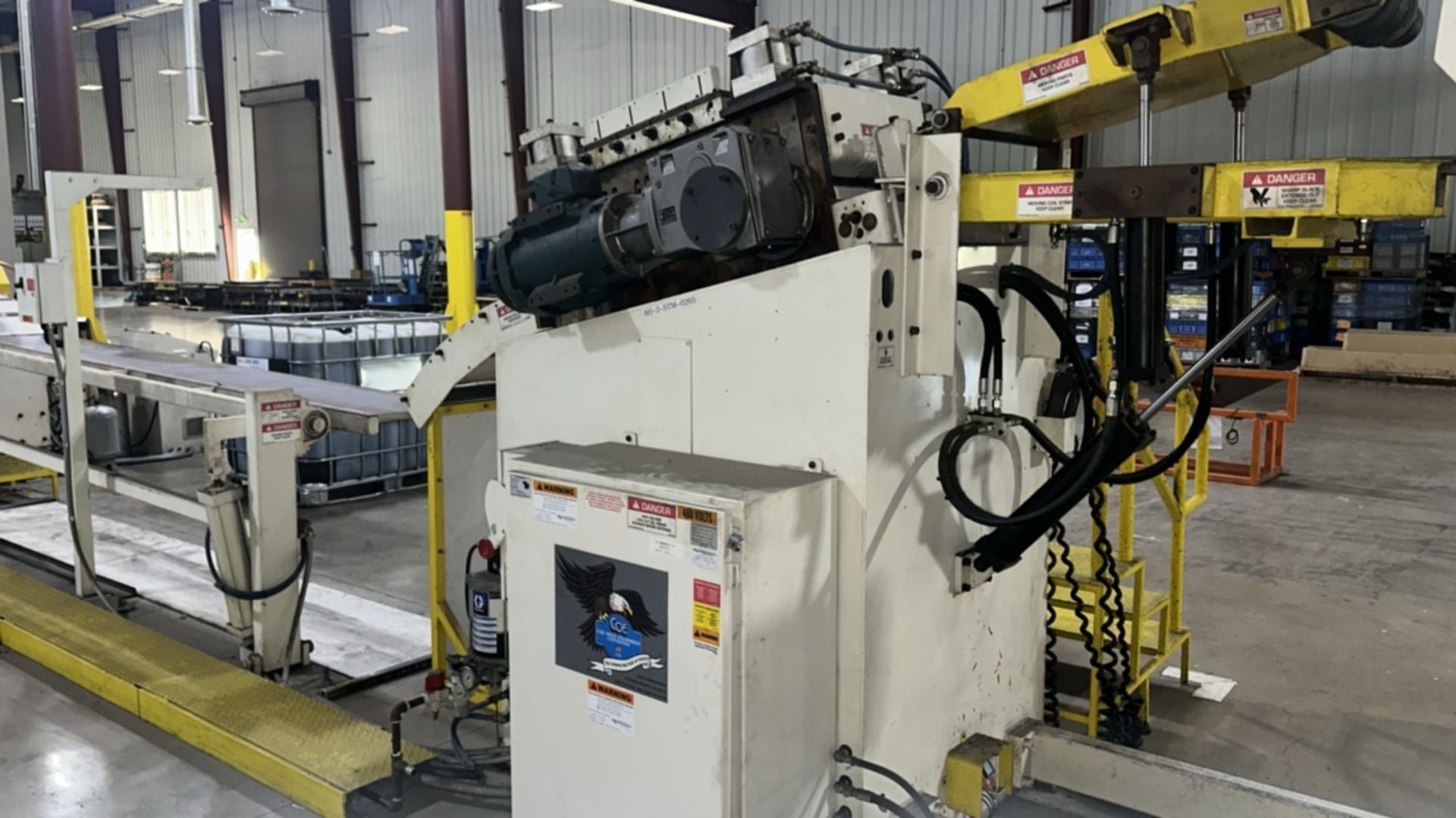 15000 lb. Coe Press Equipment #CPR-PO-15024 / CPPS-350, coil reel & powered straightener combo, 18" W x .1" - Image 4