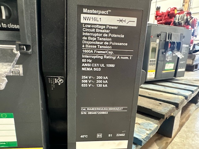1600 Amps, Schneider, NW16L1, motorized electronic breaker for paralelling, like new, 2020 - Image 5