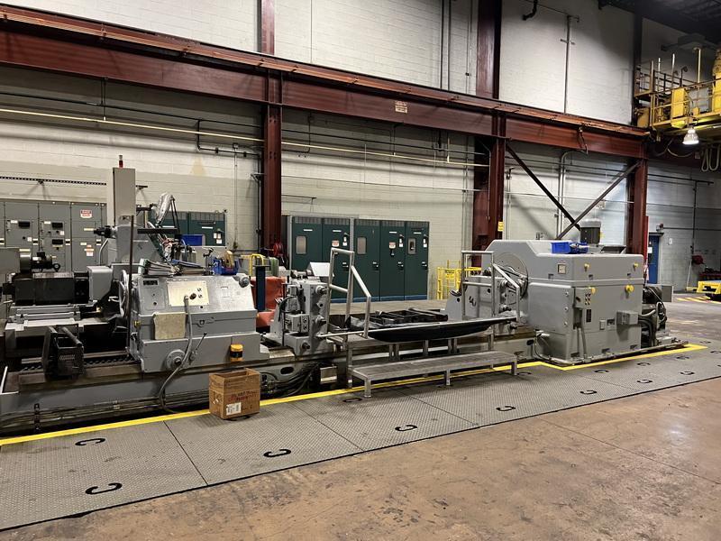 50" x 192" Waldrich Siegen #VS-II-B35x5000, roll grinder, 7-70 RPM, 31.5" x 3.15" x 12" grind wheel, Allen - Image 1