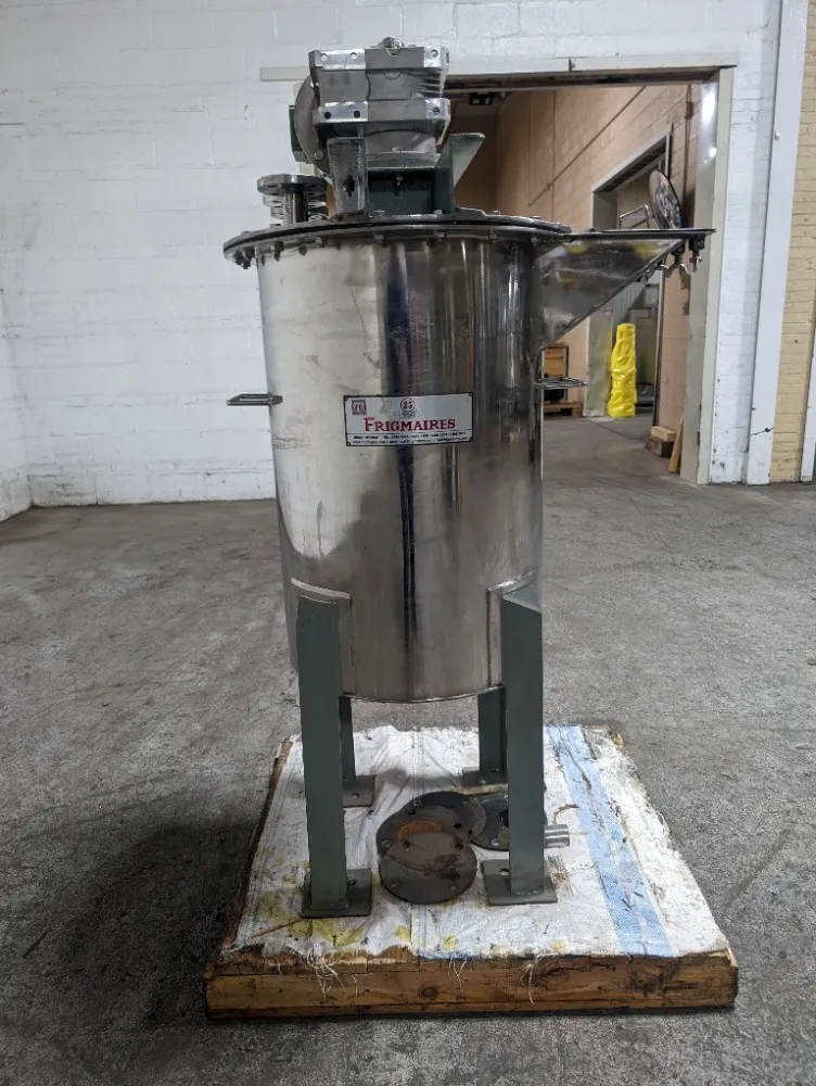 30 gallon Frigmaires, Mix Tank, Stainless Steel, 20" diameter x 30" straight side, Flat Top, Slope Bottom, 1 - Image 5