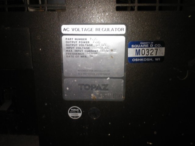 75 KVA Topaz, P/N #75875, Output Volt: 277 V.L/N, Input Volt: 222-291 V.AC - Image 2