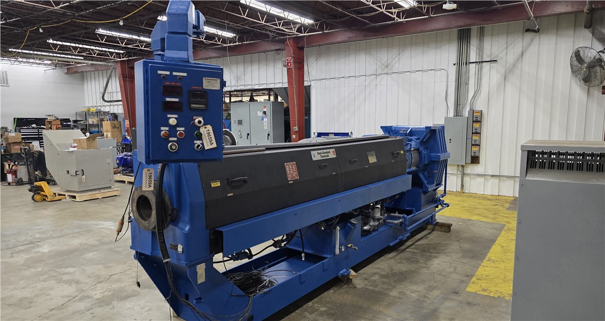 6" Davis Standard #Thermatic-60IN60, single screw extruder, water cooled, 42" centerline, 24:1 L/D, 400 HP - Image 3