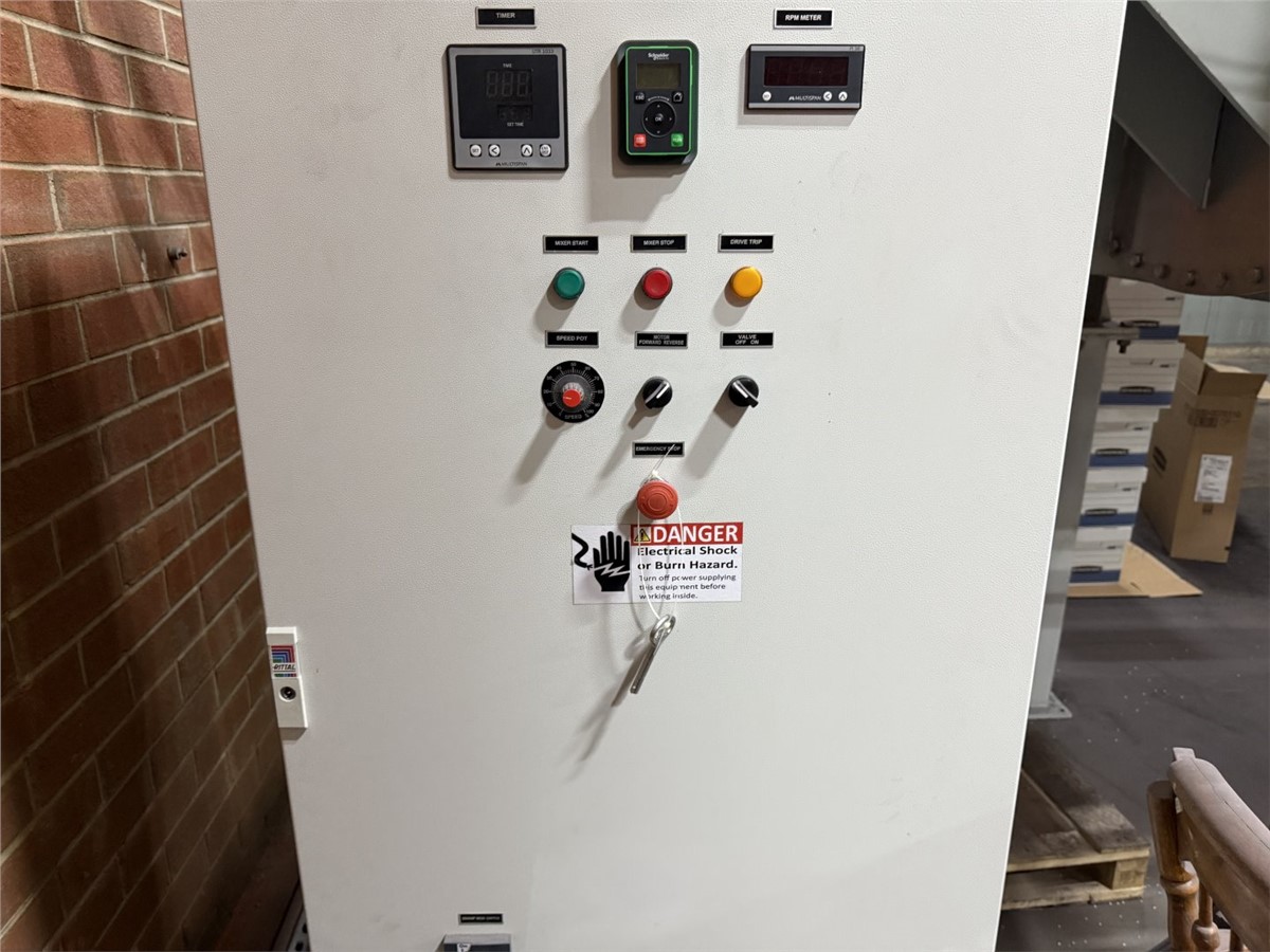 264 cu.ft. Arvinda, Stainless Steel paddle blender, 10" center discharge w/ pneumatic butterfly valve, 2023 - Image 3