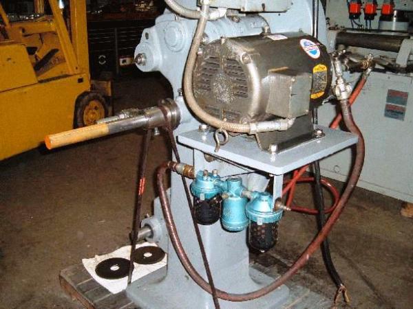 Landis, pneu.rotary blade cut off, work stop, 5HP hi eff, 3 ea.blades, air filter, oiler - Image 3