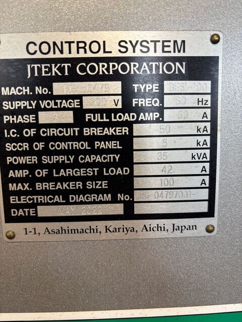 22" x 39.4" Toyoda #GE6Pi-100, CNC outside dimension grinder, 21.6" grinding diameter, 24" x 10" wheel - Image 7