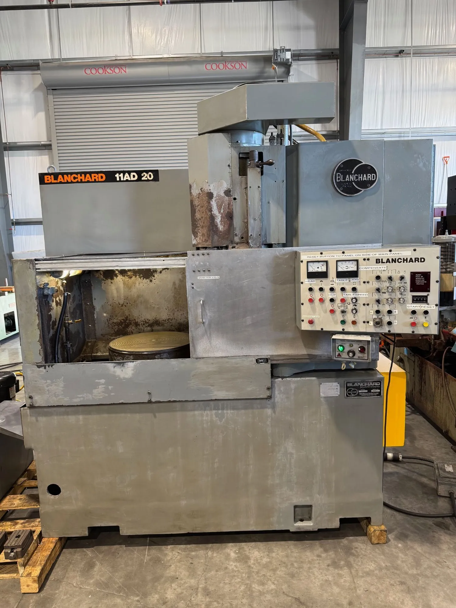 Blanchard #11AD-20, vertical rotary surface grinder, 20" Neutrofier electromagnetic chuck, 11" wheel - Image 9