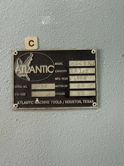 1/2" x 8' Atlantic #HDG8X1/2, hydraulic shear, 42" programmable Back Gauge, hydraulic holddowns, front - Image 3