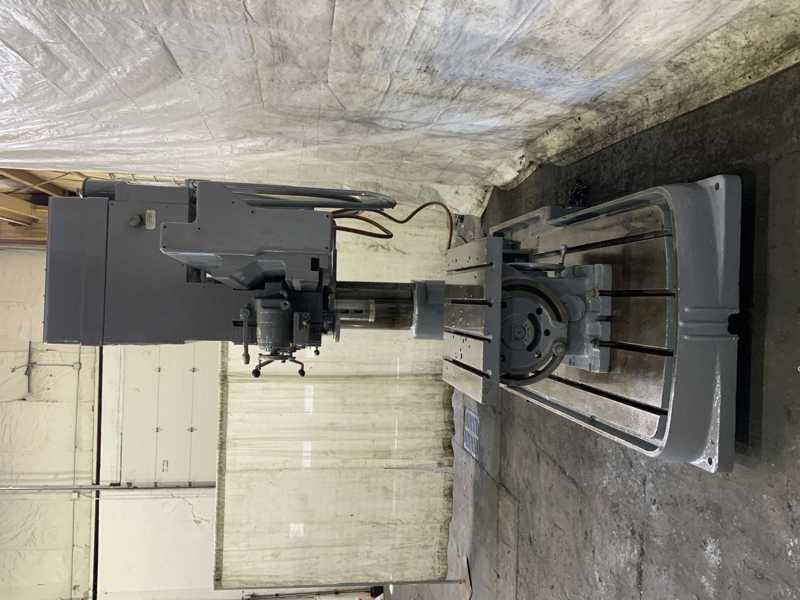 4' -11" Giddings & Lewis #Chipmaster, radial arm drill, 60" x 42" base, power elevation/head traverse, coolant - Image 6