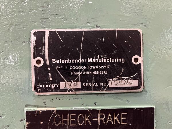 72" x 1/4" Betenbender, plate shears, 76" knives, 19 SPM - Image 6