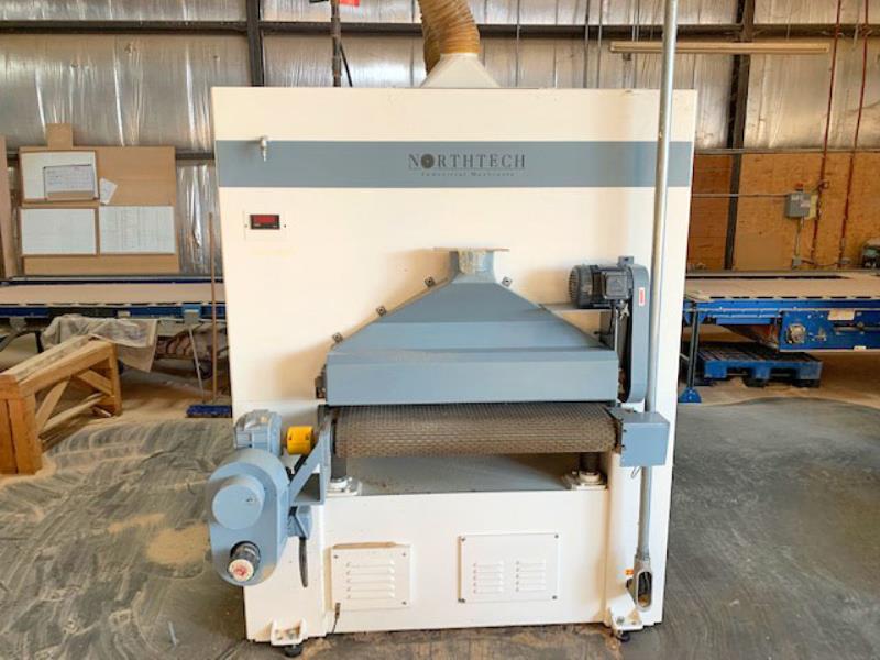 37" Northtech #NT-920C-200, Planer Sander, 2-Head, 37" x 75" Abrasive Belt, 6" diameter Planer Head, 4.6" - Image 5