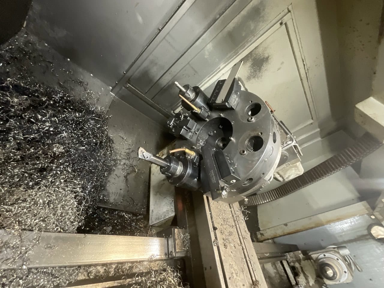 Milltronics #ML-22, CNC lathe, 23" swing, 12.1" swing over cross slide, 12.75" gap, 60" centers, 2k RPM, A1-8 - Image 2