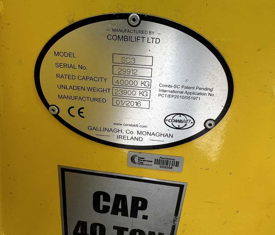 40 Ton, Combilift #SC3, mobile crane lift, 80" coil width, 8.8' vertical lift, John Deere engine - Image 4